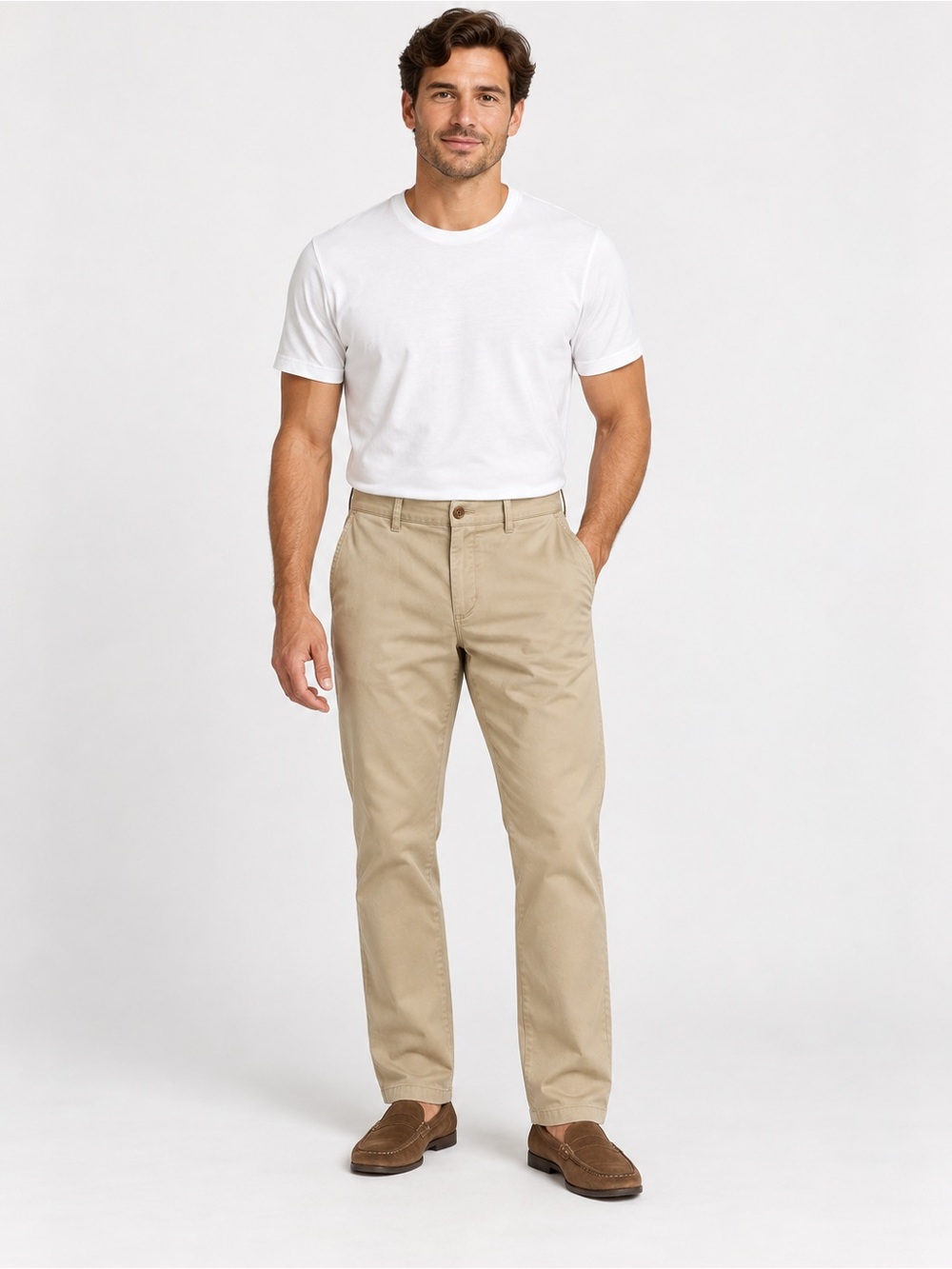 Tommy Bahama Men’s 34x30 Khaki Tencel Stretch Chino Pants Beige